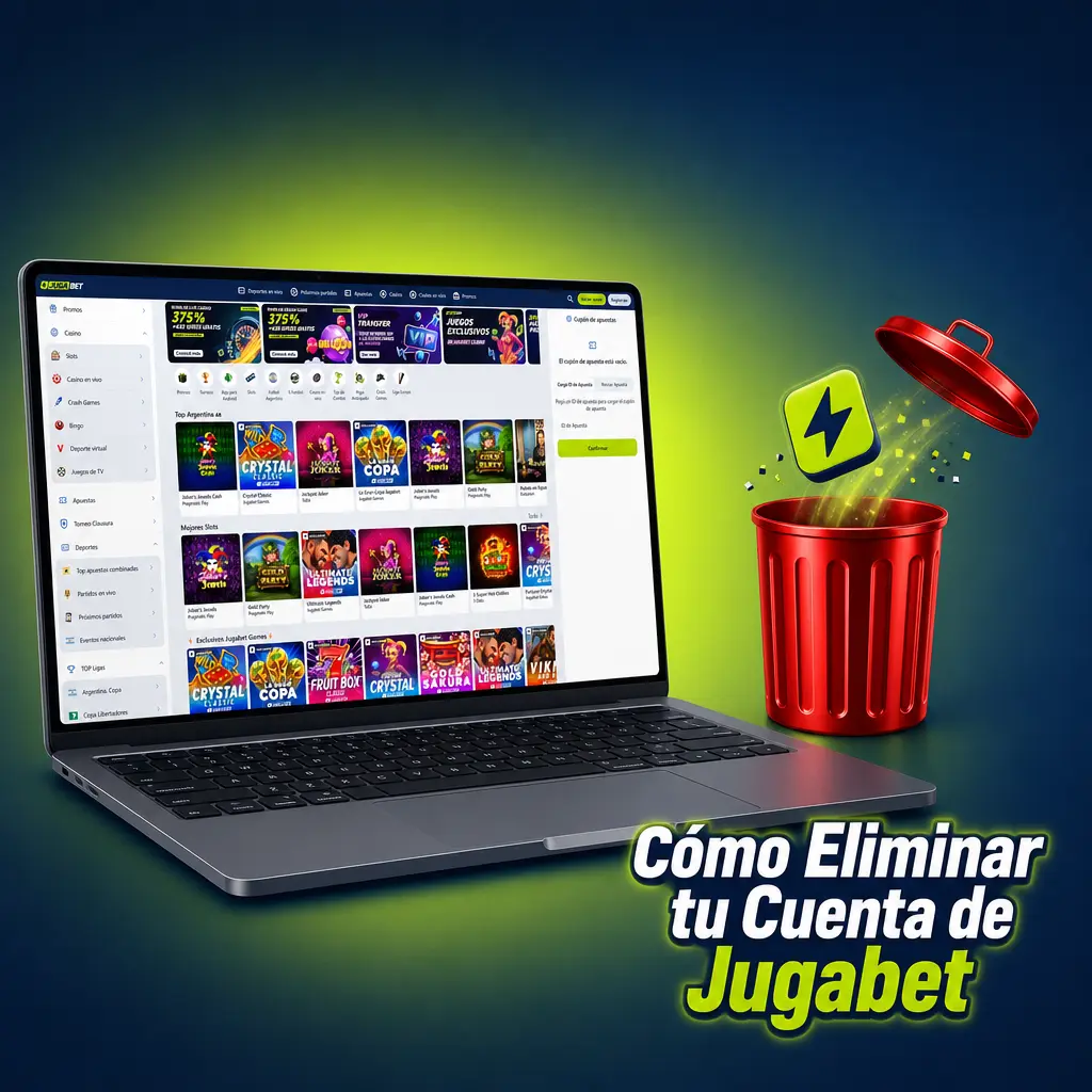 Proceso para eliminar cuenta de Jugabet