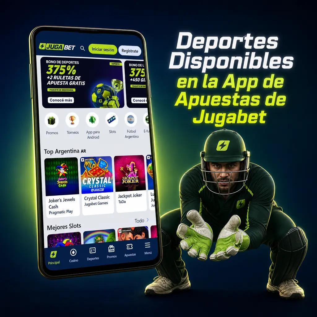 Deportes disponibles en la app de apuestas de Jugabet